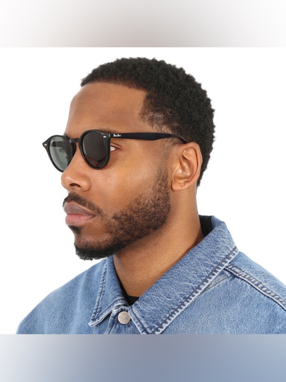 Ray-Ban Round Rb2180 Black Frame Green G-15 Round Sunglasses 51-145 601/71
